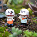 Set of 4 Miniature Fairy Garden Micro Landscape Dollhouse Bonsai Decor Sports Boy