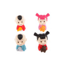 Set of 4Pcs Miniature Chinese Doll Resin Micro Landscape Bonsai Dollhouse DIY Craft Decor
