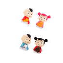 Set of 4Pcs Miniature Chinese Doll Resin Micro Landscape Bonsai Dollhouse DIY Craft Decor