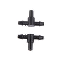 4/7 Barbed Tee Connector Joiner Drip Irrigation Fittings Hydroponics Pack of 50