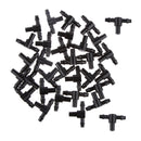 4/7 Barbed Tee Connector Joiner Drip Irrigation Fittings Hydroponics Pack of 50