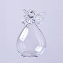Creative Hanging Vase Clear Glass Angel Shape Flower Pot Home Decoration DIY