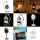 LANTERN HOLLOW METAL HANGING HOUSE GARDEN TEA LIGHT CANDLE HOLDER WEDDING