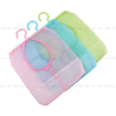 Wall Hanging Storage Clothes Mesh Bag Case Bathroom Organizer W/ Hook Pink