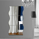 Removable 6pcs Silver Wave Pattern Art Decal Mirror Wall Stickers DIY Decor