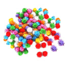 Pack of 100Pcs Mini Tinsel Sparkly Small Pom Pom Ball Cat Kitten Pet Bird Play Toys