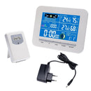 Wireless Indoor Outdoor Thermometer Hygrometer Clock Display with Adapter