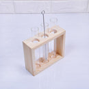 Creative Test Tube Vase in Wooden Stand Flower Plant Pot Home Decoration DIY