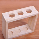 Creative Test Tube Vase in Wooden Stand Flower Plant Pot Home Decoration DIY