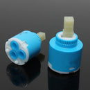 Blue 40mm Bathroom Faucet Valve Mixer Tap Hot & Cold Ceramic Disc Cartridge
