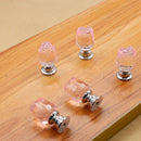 Pink Rose Crystal Cabinet Door Drawer Waredrobe Handle Hardware Knob 20mm