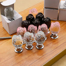 Pink Rose Crystal Cabinet Door Drawer Waredrobe Handle Hardware Knob 20mm