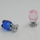 Set Of Clear Crystal Door Cabinet Drawer Drawer Cupboard Knob Pull Handle With Screw 20mm Blue