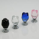 Set Of Clear Crystal Door Cabinet Drawer Drawer Cupboard Knob Pull Handle With Screw 20mm Blue