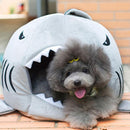 Washable Breathable Anti-Slip Base Pet Cat Shark Bed Puppy Dog Winter Warm Soft Cushion Mat Nesting Rest House Pink M