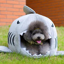 Washable Breathable Anti-Slip Base Pet Cat Shark Bed Puppy Dog Winter Warm Soft Cushion Mat Nesting Rest House Pink M