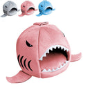 Washable Breathable Anti-Slip Base Pet Cat Shark Bed Puppy Dog Winter Warm Soft Cushion Mat Nesting Rest House Pink M