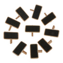 10Pcs Miniature Figurine Landscape Garden Craft Short Blackboard Decor-BLK
