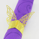 Elegant Paper Napkin Rings Holder Banquet Dinner Table Wedding Decor Gold
