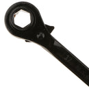 17-19mm Hexagon Scaffold Podger Ratchet Spanner Ratcheting Socket Wrench-BLK
