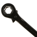 17-19mm Hexagon Scaffold Podger Ratchet Spanner Ratcheting Socket Wrench-BLK