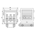 Solar Junction Box PV Connector with 1 Diode for Solar Panel 20W-50W 6A