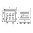 Photovoltaic Solar Junction Box PV Connecting Box with 2 Diodes 50W-170W 6A