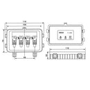 Solar Junction Box / Connecting Box PV Connector with 3 Diodes for Solar Panel 100-180W 6A