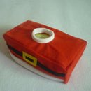 Red Flannelette Christmas Rectangle Tissue Holder Home Hotel Office Decor