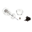 Stainless Steel & Clear Acrylic Salt and Pepper Mill Grinder Adjustable 5In