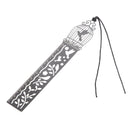 150x25mm Metal Lanyard Bookmarks Caged Bird Pattern Ruler Bookmark Page Mark