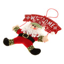 WELCOME Christmas Door Wall Hanging Decor Santa Claus Home Party Ornament