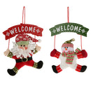 WELCOME Christmas Door Wall Hanging Decor Santa Claus Home Party Ornament