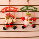 WELCOME Christmas Door Wall Hanging Decor Santa Claus Home Party Ornament