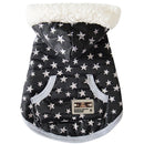 Dog Puppy Pet Warm Coat Thick Winter Hoodie Jacket with Pocket Black S