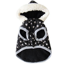Dog Puppy Pet Warm Coat Thick Winter Hoodie Jacket with Pocket Black S