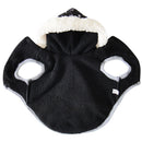 Dog Puppy Pet Warm Coat Thick Winter Hoodie Jacket with Pocket Black S