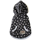 Dog Puppy Pet Warm Coat Thick Winter Hoodie Jacket with Pocket Black S