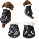 Dog Puppy Pet Warm Coat Thick Winter Hoodie Jacket with Pocket Black S