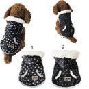Dog Puppy Pet Warm Coat Thick Winter Hoodie Jacket with Pocket Black S