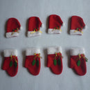 8pcs Xmas Gloves and Hats Sleeve Tableware Silverware Pouch Cutlery Holder