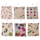 Cartoon Bunny Linen Drawstring Storage Bag Laundry Organizer Travel Pouch