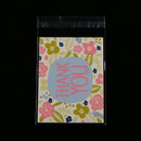100xCellophane Seal Bag Self-Adhesive Thank you Cookie Candy Gift Wrapping