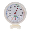 Round Mini Indoor Outdoor Wet Hygrometer Humidity Thermometer Temp Temperature Meter White
