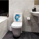 DIY Toilet Seat Sticker Swan in the Sky Vinyl Art Bathroom Decorative Decal