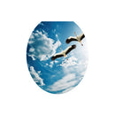 DIY Toilet Seat Sticker Swan in the Sky Vinyl Art Bathroom Decorative Decal