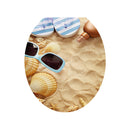 DIY Home Toilet Seat Wall Sticker Sand Beach Vinyl Art Bathroom Decorative Decals