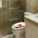 Toilet Seat Wall Sticker Red Tulip Vinyl Art Home Bathroom Decals Decor