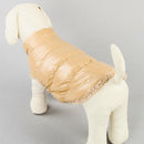 Pet Dog Puppy Cat Clothing Supplies Winter Warm Padded Coat Down Jacket Vest Apparel Outfit Beige M