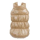 Pet Dog Puppy Cat Clothing Supplies Winter Warm Padded Coat Down Jacket Vest Apparel Outfit Beige M